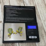 2 Vintage Frog Movable Legs Brooch Photo 3