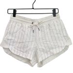 Athleta Beachside Bali Linen Shorts White Stripe Size 0 Photo 1