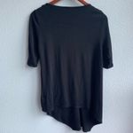 Gibson  Pleat Detail Elbow Sleeve Black Top Medium Photo 1