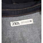 ZARA  Women's Dark Blue Gold Button Up Long Sleeve Maxi Denim Dress Size M Photo 7