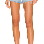 Mother Denim The Scrapper Jean Shorts Size 25 Fray Hem Light Blue Wash 3" Inseam Photo 0