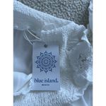 Blue Island  Off The Shoulder 3/4 Sleeve Mini Lace Trim Cover-Up Dress White Sz M Photo 6