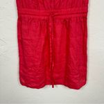 Saks 5th Avenue Saks Fifth Ave Pink Coral Linen Sleeveless Mini Dress Womens M Beachy Casual Photo 1