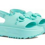 Gucci  Horsebit Flatform Sandal Teal Cyan Photo 0