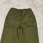 Madewell  Jogger Pants Womens 2 Quilted Olive Green Pockets Stretch Photo 2