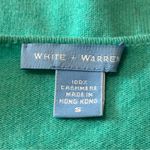 White + Warren Women’s Size S Turquoise Blue Cashmere Sweater Cardigan Photo 4