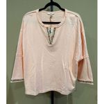 easel Size S (Oversized) Los Angeles Notched V-Neckline 100% Cotton Terry Knit P Photo 2