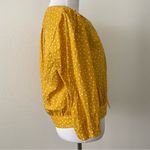 Madewell Wrap Top in Star Golden Yellow Scatter Print M Photo 6
