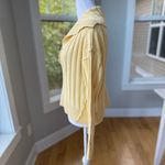 Hippie Rose  Butter Yellow Ribbed Polo Collared V Neck Cropped Sweater Sz Medium Photo 1