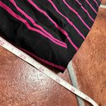 Escada Black Pink Striped Silk Wide Leg Side Pockets Pants Size 3X Photo 4