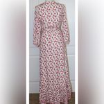 Anthropologie If By Sea Red Los Angeles Floral Wrap Dress Cottagecore Prairie XS Photo 4