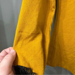 Alice + Olivia  Body Suit Long Sleeve Lace Body Suit Mustard Yellow Size Large Photo 6