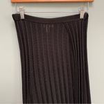 Lewit Metallic Sparkle Pleated Maxi Midi Knit Black Skirt size XS Photo 4