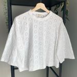 Madewell Embroidered Eyelet Wide Sleeve Boxy Tee Photo 0
