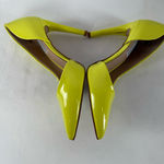 Steve Madden  Vegan Patent Leather Point Toe Heels in Bright Yellow Size 8 Photo 8