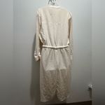 ZARA  Cream Textured Rope-Belt Tunic Dress Size L Photo 8