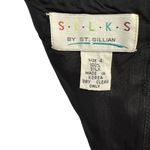 Vintage 80s Pink Black Leopard Ruched Peplum Sleeveless Silk Mini Dress size 4 Photo 6