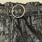 Haute Monde  Black Faux‎ Snakeskin Mini Skirt Photo 2