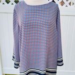 Violet+Claire Women's  Multicolor Diamond Patterned Top Photo 3