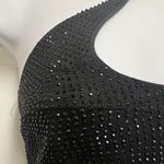 UNBRANDED Black Double One Shoulder Strap Rhinestone Mini Corset Slip Dress Size L Photo 5