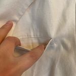 American Eagle Cream Linen Cropped Long Sleeve Button Blazer Size Small Photo 5