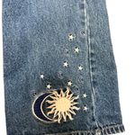 No Boundaries  Y2K Flare Jeans Celestial Sun Moon Embroidery Low Rise Size 5 2000 Photo 1