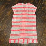 Vineyard Vines pink striped retro look split neck 2 sleeveless mini dress Photo 2