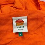 Farm Rio NWOT  Orange Bow Linen Crop Top Square Neck Sleeveless Statement Tank M Photo 11