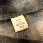 Rebecca Taylor  Blue Plaid Silk Long Sleeve Peplum Blouse Sheer Size 2 Photo 3