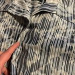 Chico's Set Blue White 1/4 Sleeve Tunic Top and White Crop Pants Size 2 (12/14) Photo 3