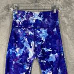 Peloton  WITH Leggings Womens Blue Tie‎ Dye & Purple Floral Reversible XS Photo 4