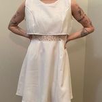 White Dress With Lace Underlay Size XS Photo 2