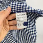 Reformation Orzo Linen Midi Skirt Blue White Gingham 4 Photo 6