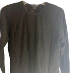 Karen Kane Vintage 90s  Lace Floral Shirt M Black Lined Stretch Long Sleeves Photo 1