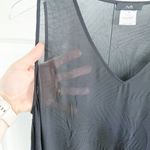 Ruti Sheer Black Tunic Tank with Lace Shark Bite Hem Size 2 Photo 4