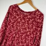 Knox Rose Floral Waffle Thermal Knit Top Sz XXL Long Sleeve Pullover Photo 2