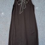 Nicole Miller  Black Embellish Bow Sleeveless Dress Photo 0