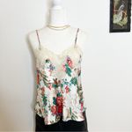 Vintage Victoria's Secret floral lace satin cami M/L White Size M Photo 2