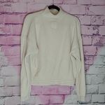 Aerie  WAFFLE KNIT QUARTER ZIP POCKET SWEATSHIRT CREAM LOUNGE COZY SMALL Photo 1