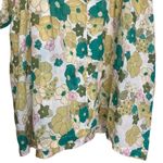 Birds of Paradise By Trovata Birds of Paradis V-neck Balloon Short Sleeve Floral Button Front Blou Photo 2