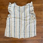Lilla P Woven Stripe Ruffle Sleeve Tank Photo 11