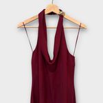 ASTR the Label Alanna Metal Buckle Detail Halter Neck Dress Size Medium Red Photo 6