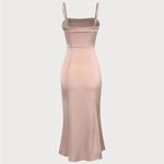 RIHOAS The Pink Bodycon Satin Cami Midi Dress XS Photo 6
