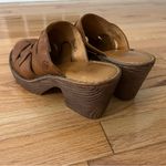Born Pollina Platform Mules Clogs Brown Woven Leather Size 10 Photo 6