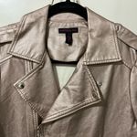 Material Girl  Shimmering Pink Leather Jacket Sz L Photo 1