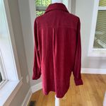 Vintage 90s Chadwick’s Burgundy Dark Red Faux Suede Shacket Button Down Shirt XL Size 14W Photo 3