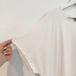 Dress to Kill Asymmetrical Short Sleeve Jersey Blouse Top OS Lagenlook One Size White Size undefined Photo 2