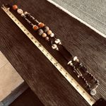 Butterscotch Bakelite beads , Wood & Bone long necklace,One of a kind handmade Brown Photo 11