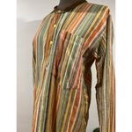 None Womens Boho Hippie Striped Tunic Cover-up Summer Vacation Cotton M Photo 2