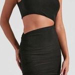 SheIn  Black Bodycon Mini Tank Dress Cutout XS One Shoulder Cocktail Photo 0